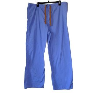 3/$20 Standard Textile Men's Blue Drawstring Scrub Pants